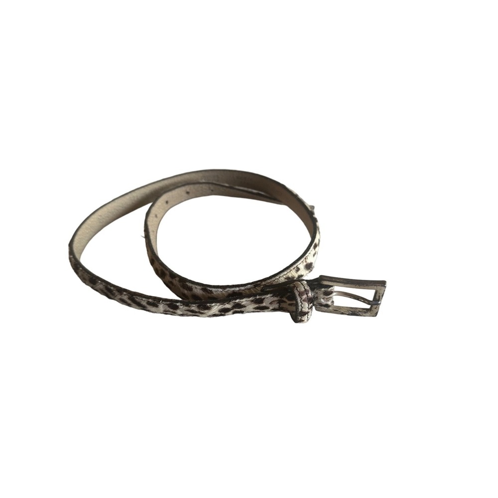 Banana Republic Calf Hair Animal Print Leather Belt Size Small Made in USA